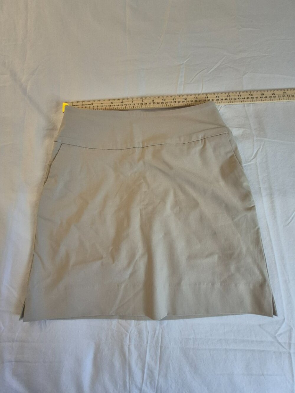 UP! Women's Pull-On Wrap Skort With Tummy Control TAN Size: XS, NWT